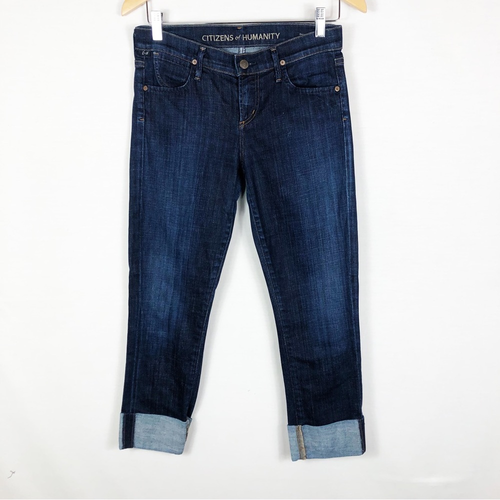 Citizens of Humanity Dani Cropped Straight Leg Jean | Dark Wash | Size 26